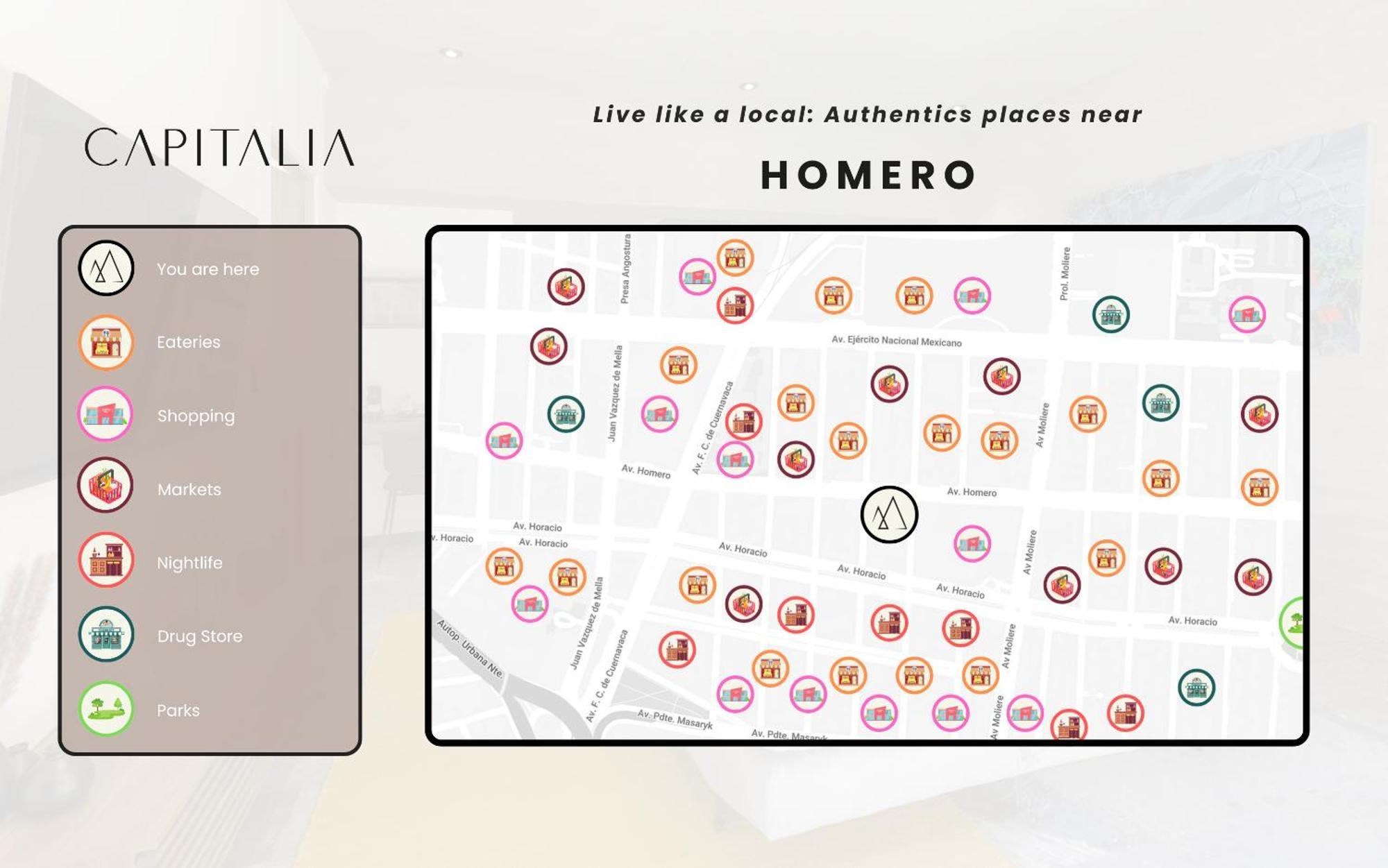 Capitalia - Luxury Apartments - Homero Мексико Сити Екстериор снимка